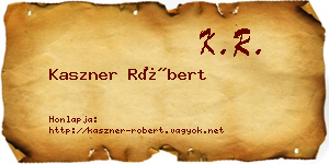 Kaszner Róbert névjegykártya