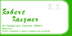 robert kaszner business card