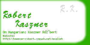 robert kaszner business card